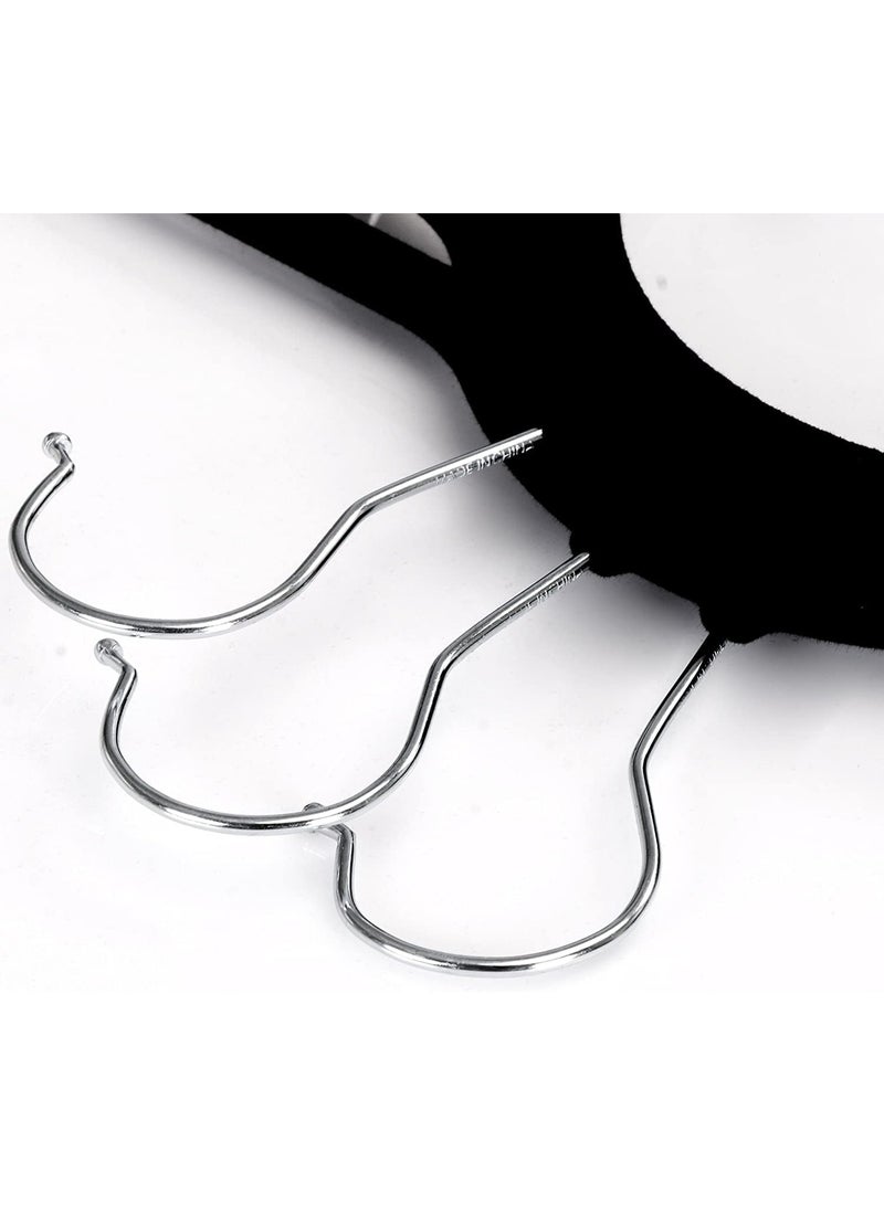 تايكوم علاقات ملابس مخملية مانعة للانزلاق، عبوة من 20 قطعة، رفيعة للغاية وموفرة للمساحة، مزودة بخطاف دوار 360 درجة، تتحمل حتى 10 أرطال للمعاطف والسترات والسراويل والفساتين، مشبك معدني أسود. - Image 5